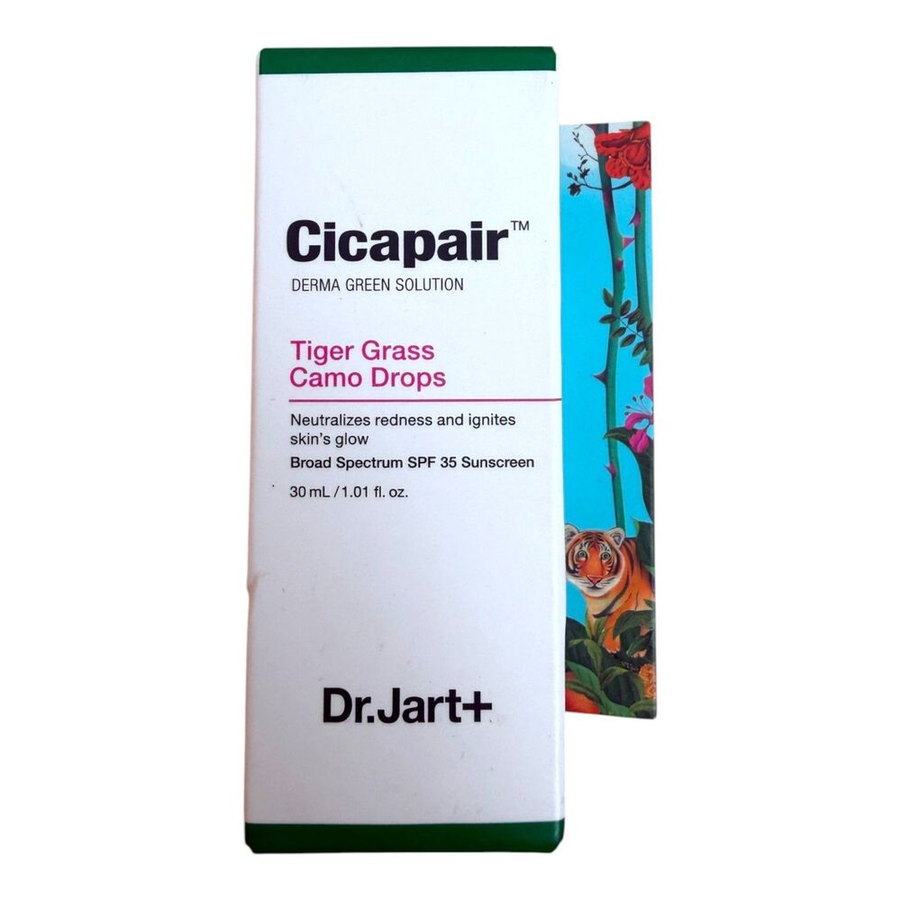 Dr. Jart+ Cicapair Tiger Grass Camo Drops SPF 35 Redness Corrector 30mL NEW
